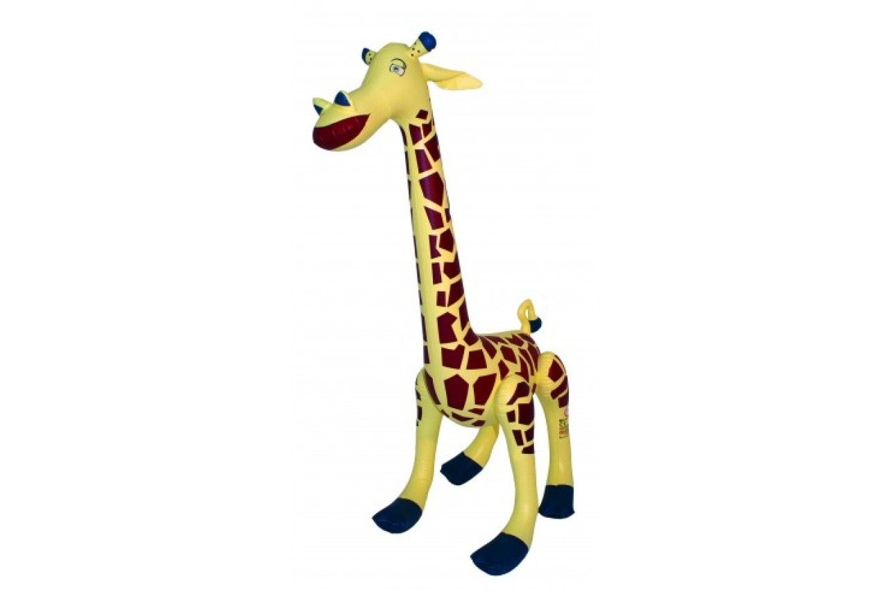 Relaxdays Giraffa Gonfiabile per Bambini, Animale Saltellante